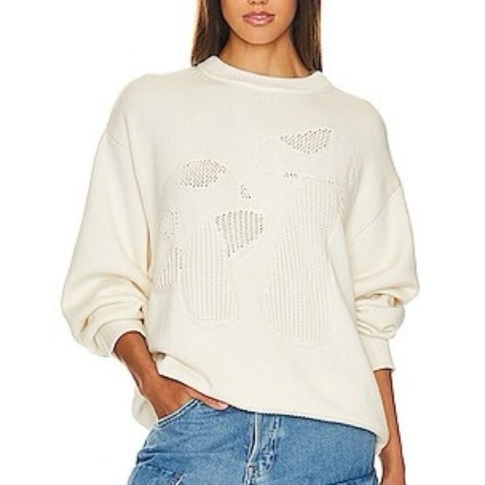 Song of Style Cadell Mushroom Wool Sweater in Ivory